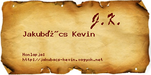 Jakubács Kevin névjegykártya