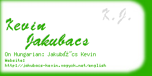 kevin jakubacs business card